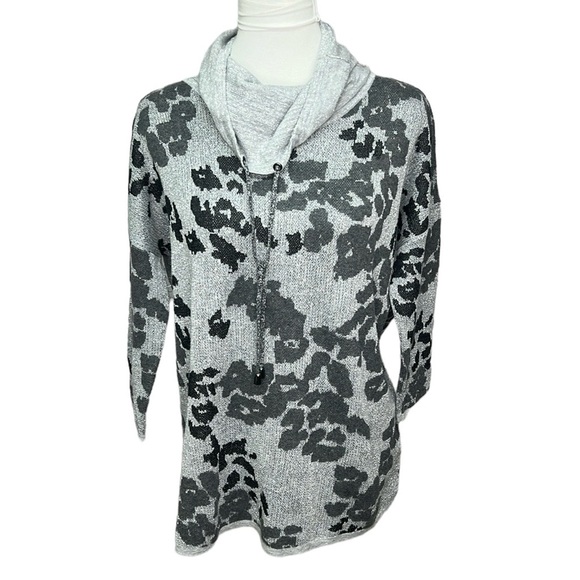 Chico’s Cowl Neck Sweater Gray - Picture 1 of 4